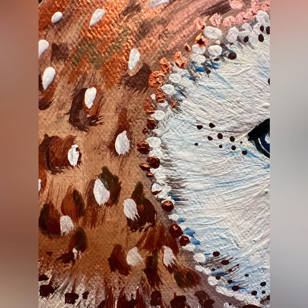 Custom Hand Painted Barn Owl Acrylic Painting Handmade One of A Kind